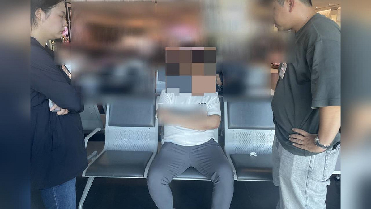 警方循線追查後，於案發4小時內迅速鎖定一名操中國口音的33歲廖姓男子，並持拘票趕赴台中國際機場攔截逮捕。 圖：警方提供