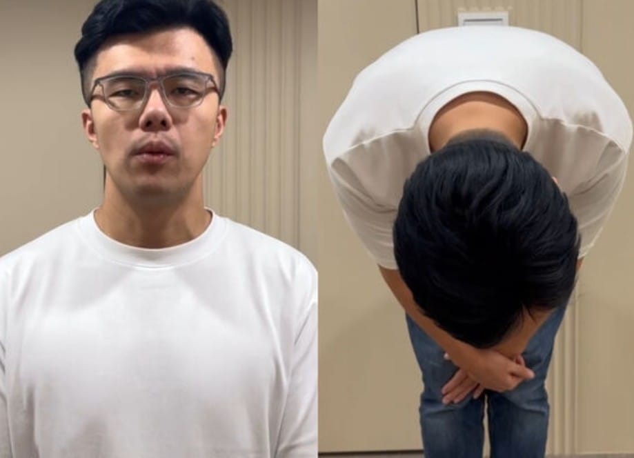 佀廣洋鞠躬道歉。 圖：佀廣洋提供