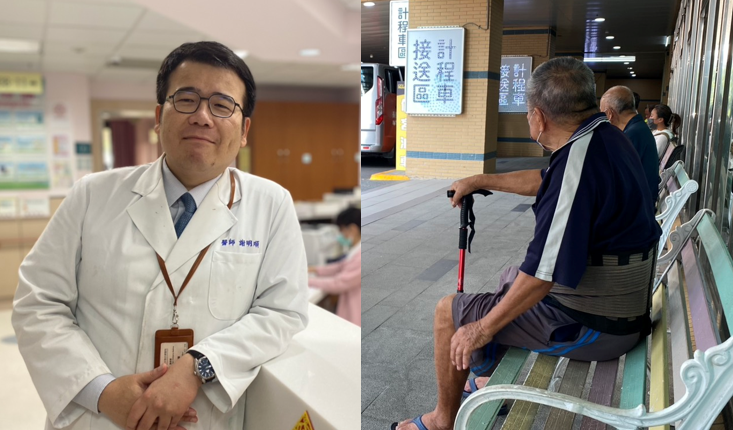 台中榮民總醫院醫師謝明順（左）主導跨院研究發現，5個台灣族群特有的關鍵長壽基因位點。 圖：台中榮總/提供