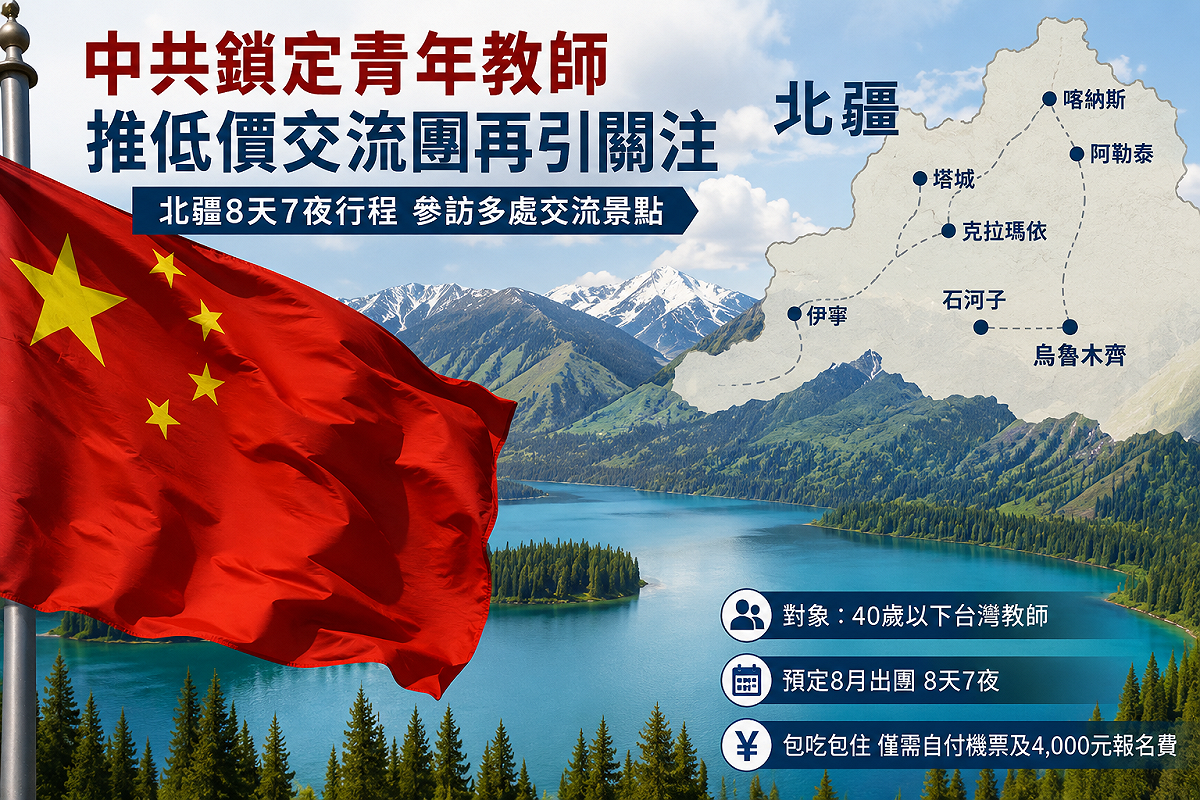 中共撒幣了！這職業爽遊新疆8天「只要4千元」，綠委示警：去了恐回不來。 合成照。