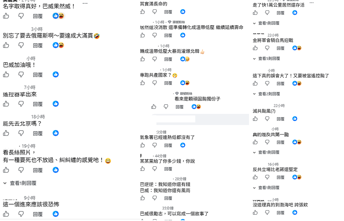 巴威頑強的生命力與特殊路徑，掀起大批網友討論。 圖：取自台灣颱風論壇