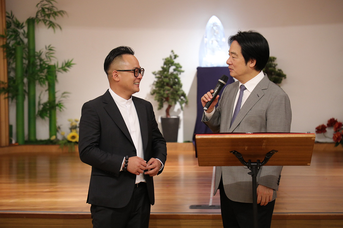 童子瑋指出，今天能陪同賴清德總統前來，深刻感受到佛光山極樂寺的「人間佛教」精神與基隆靜思堂的「慈悲力量」 圖：童子瑋辦公室/提供