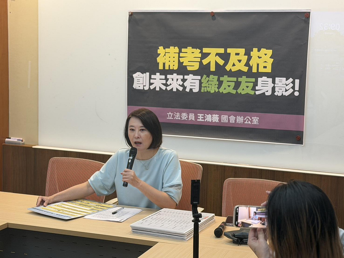 國民黨立委王鴻薇召開「補考不及格 創未來有「綠友友」身影！」記者會， 圖：王鴻薇辦公室／提供