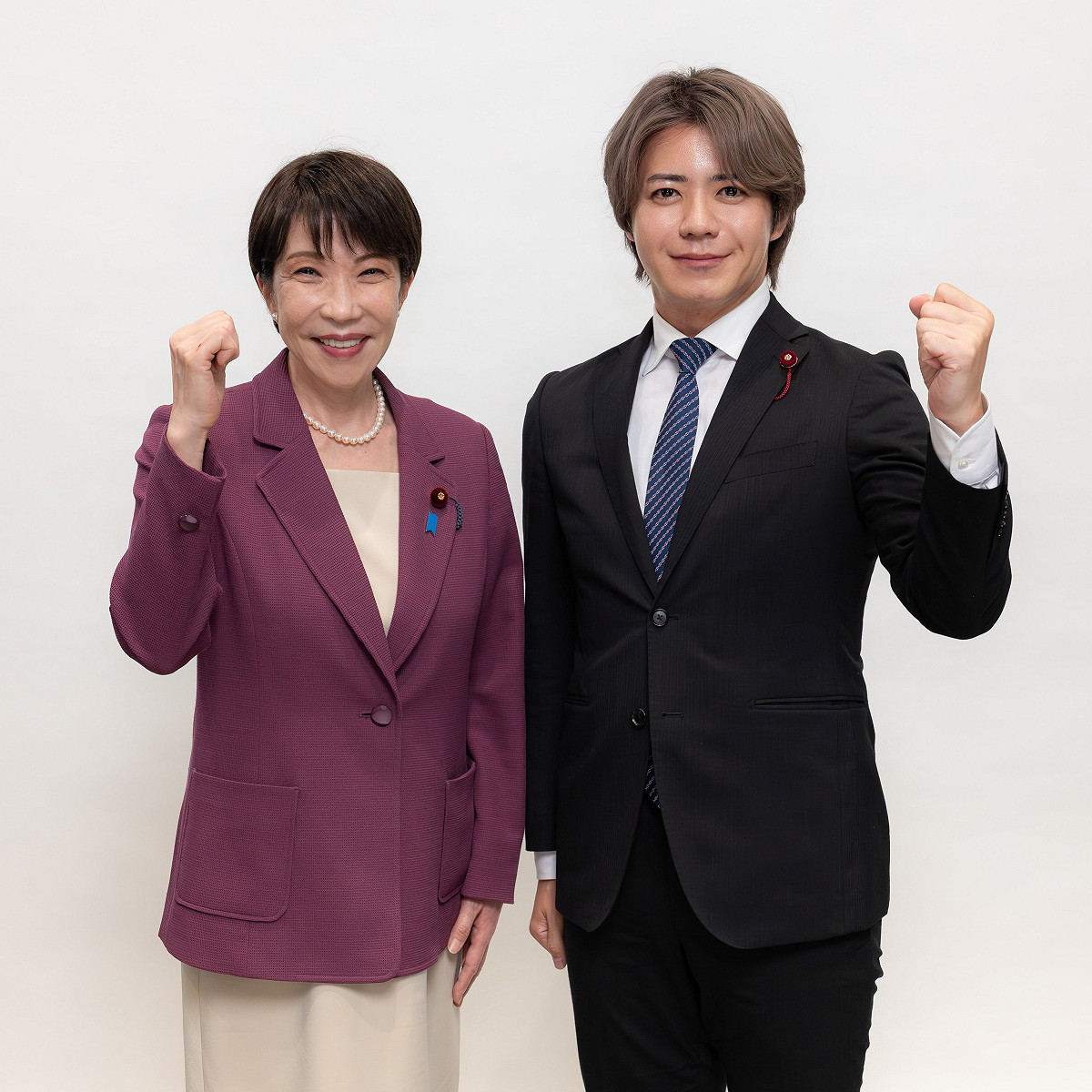 神戶市議員上畠寬弘與日本首相高市早苗合照。 圖：翻攝自上畠寬弘Threads