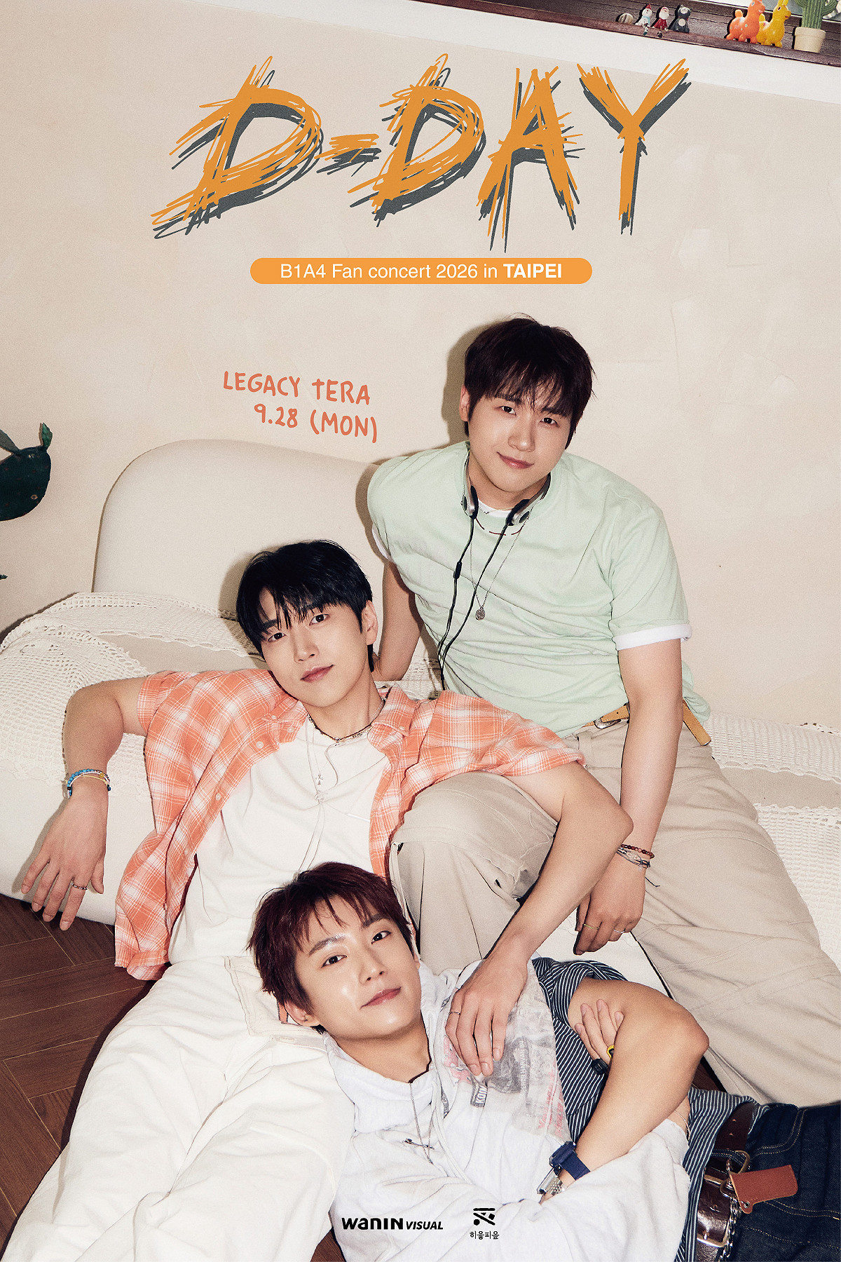 《2026 B1A4 Fan concert D-DAY in TAIPEI》主視覺。 圖：網銀國際影視／提供