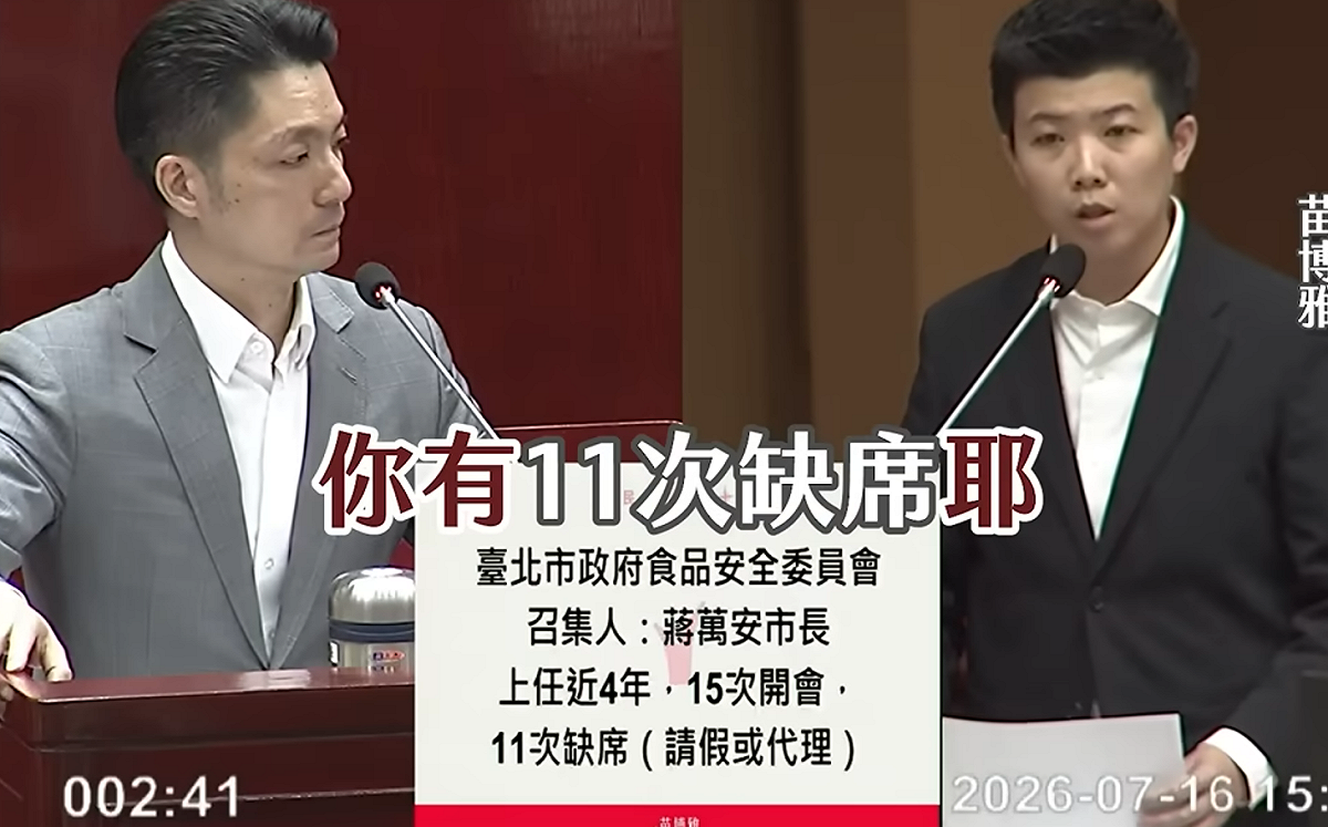 缺席11次食安會卻為致癌油上街！律師搬法條酸蔣萬安：虐童案呢？