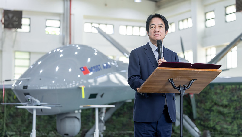 賴清德喊話立法院支持無人機預算。 圖：總統府提供（資料照）