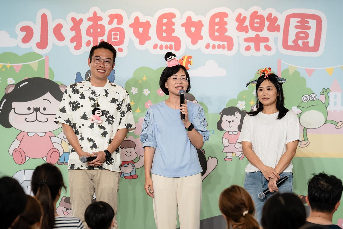 蘇巧慧說，水獺媽媽淡水場做為「海洋主題日」，現場特別打造繽紛的海底世界造型佈置，就連小朋友最愛的大型拼圖，也是專屬的海洋主題設計。 圖：蘇巧慧辦公室提供