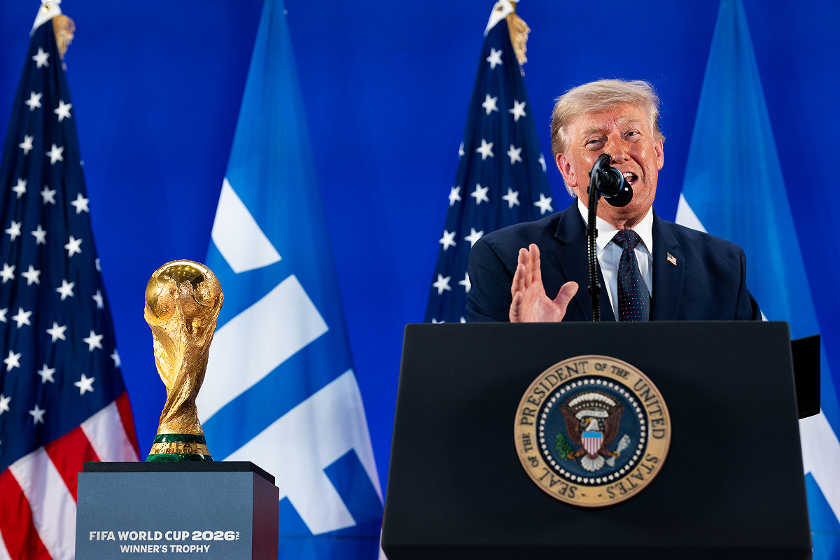 美國總統川普預計會出席台北時間20日世界盃決賽，並在賽後頒獎給奪冠球隊。 圖：翻攝@WhiteHouse Ｘ