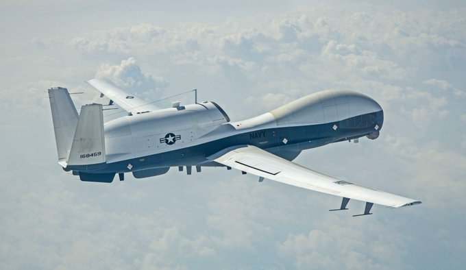為反制俄羅斯影子艦隊，北約預計將採購 5 架 MQ-4C 人魚海神無人機。（示意圖） 圖：翻攝自 Ｘ @NewsForbiddenX