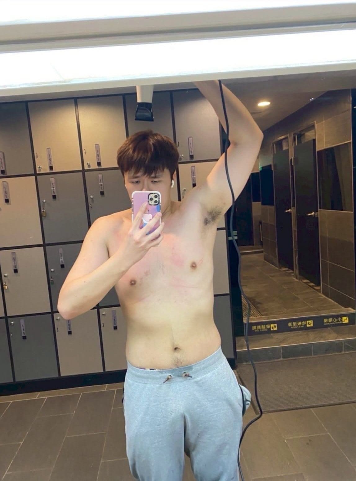 週刊爆免役前後落差照，律師黃帝穎指出，佀廣洋面臨「造假涉5年刑責」與「複檢改判入伍」二大難題。 圖：取自吳靜怡臉書