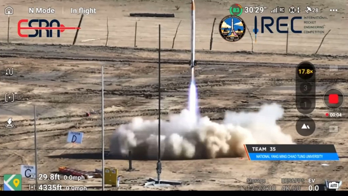 2026 International Rocket Engineering Competition Diva成功發射。 圖：Formosan Fox／提供
