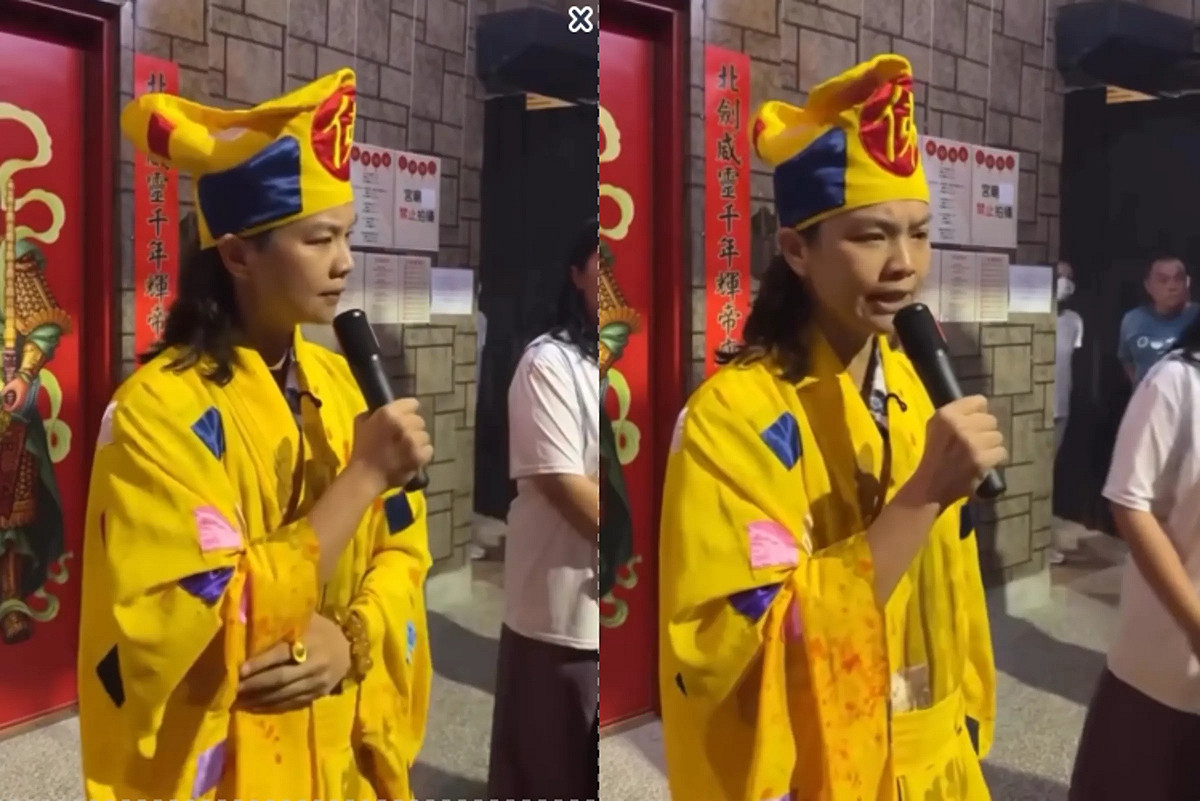 台東玄濟宮遭檢舉違建，面臨補照最後期限，「尬電師父」鄔馨茹直言「那就拿去吧，I don't care」。 圖：翻攝自玄濟宮YT