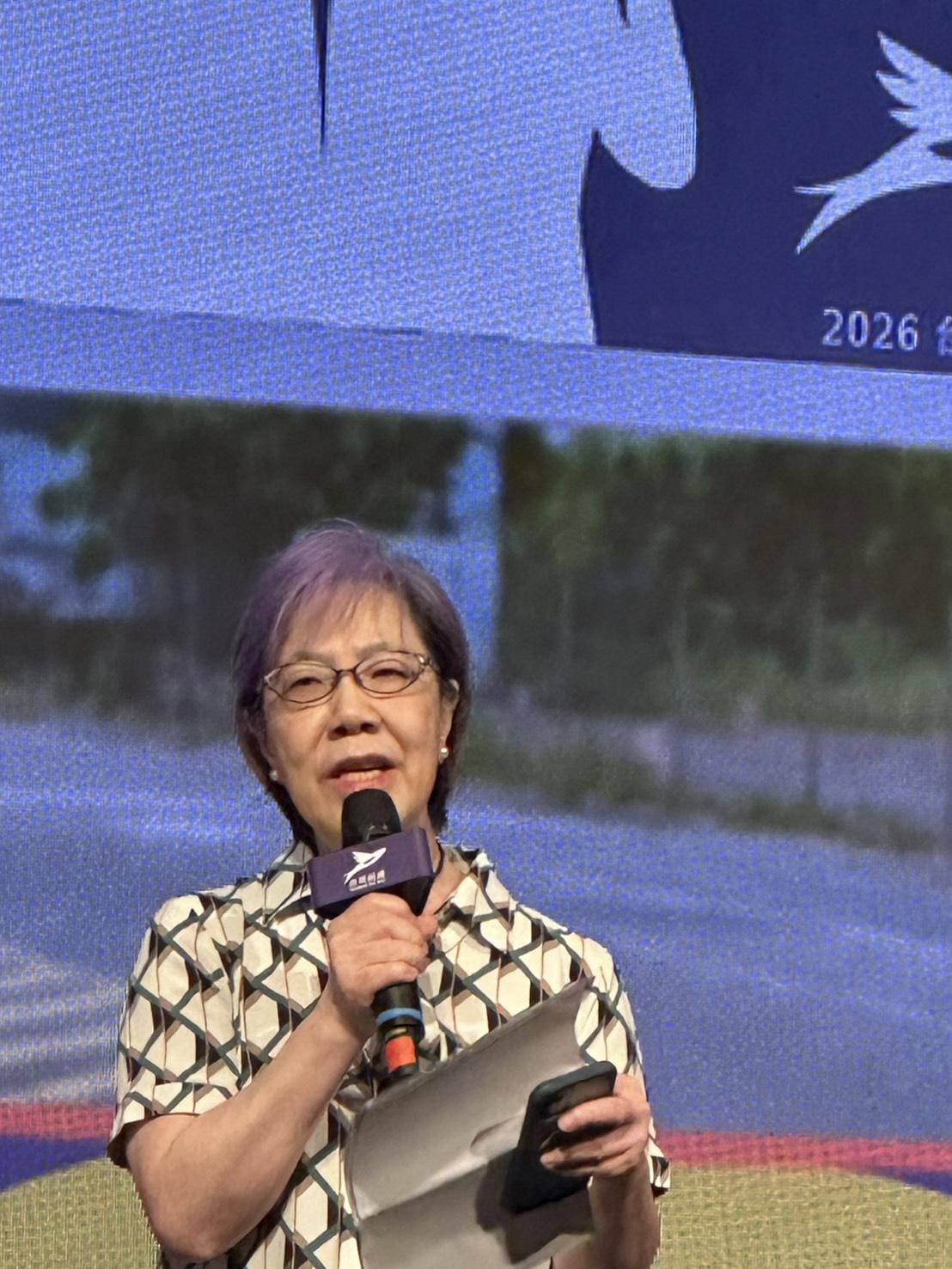 李登輝基金會董事長李安妮出席台灣前進四小黨聯合募款餐會。 朱蒲青拍攝
