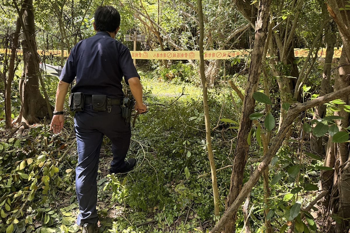 警方趕赴現場並拉起封鎖線維護現場完整。 圖：孫家銘翻攝