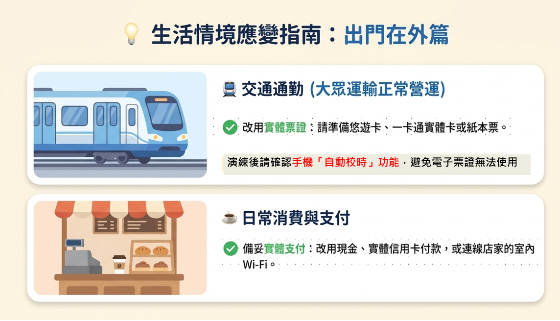 生活情境應變指南：出門在外篇。 圖；通傳會提供