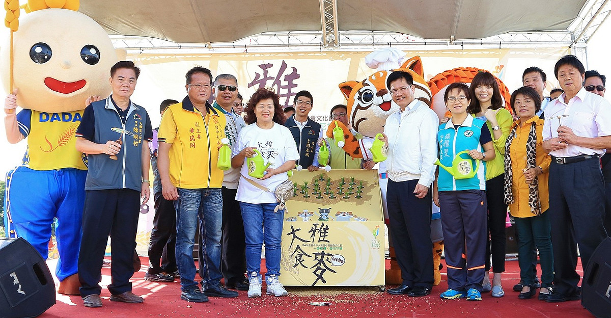 林佳龍出席大雅小麥麵食文化節。 圖：台中市新聞局/提供