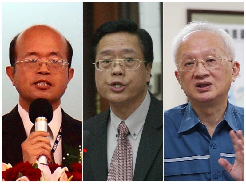 董瑞斌與雷仲達於民國94年前後就任高雄市政府財政局長；黃博怡於民國91年擔任高雄銀行常務董事 圖：中央社資料照片合成