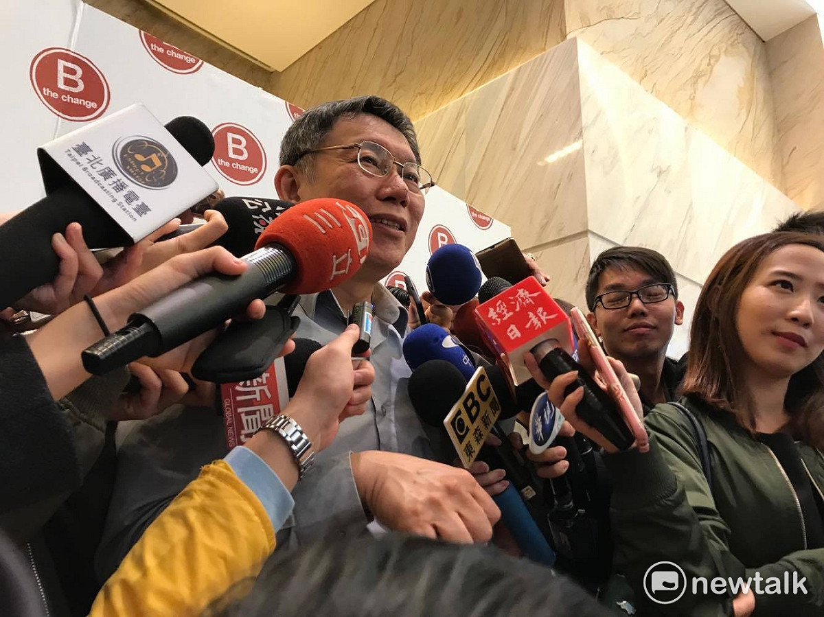 台北市長柯文哲今日出席「Best For Taipei對台北最好企業挑戰賽論壇」活動。 圖：周煊惠 / 攝