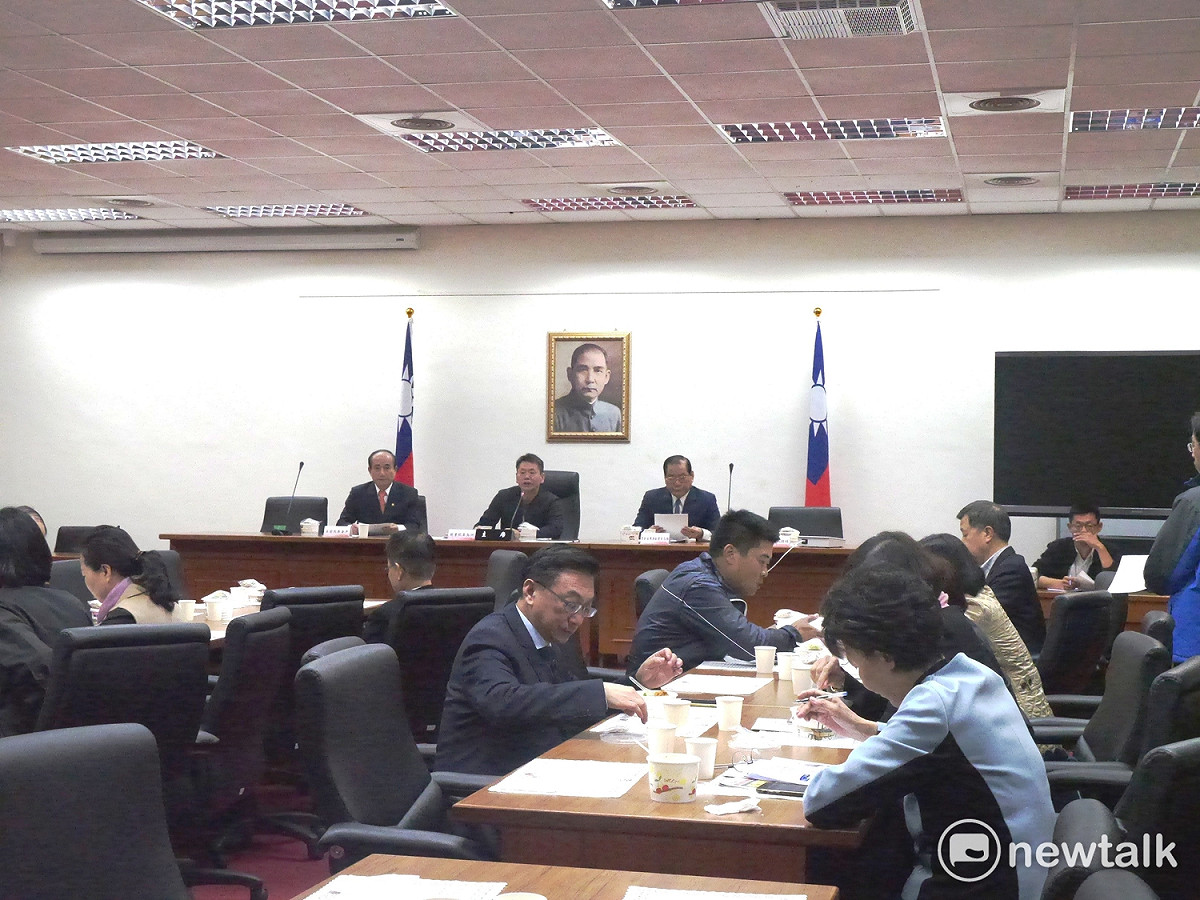 國民黨團上午召開黨團大會。 圖：趙婉淳/攝