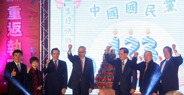朱立倫以「今天是上班日」解釋缺席黨中央黨慶活動的原因。 圖：中央社