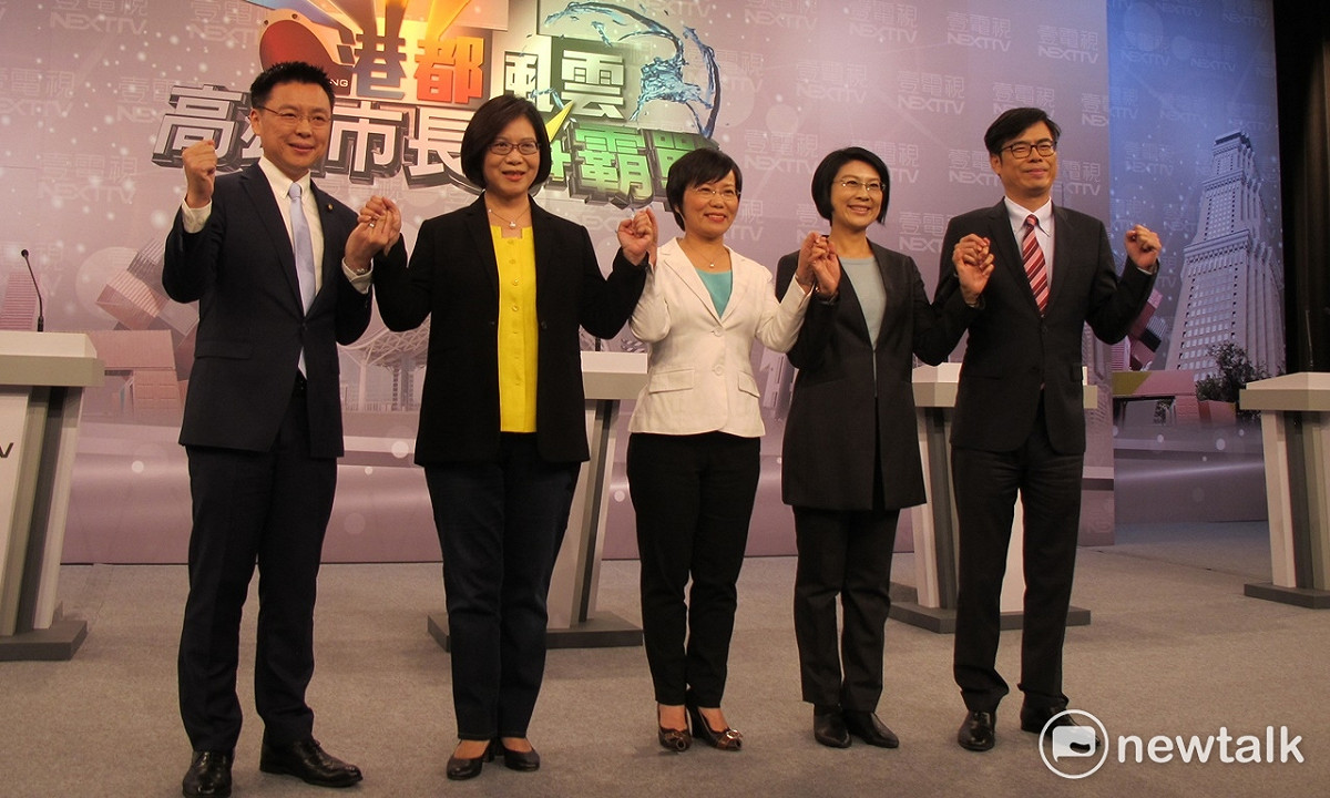 民進黨「港都風雲．高雄市長爭霸戰」辯論會於今(25)日下午兩點展開，高雄市5名擬參選人將申論參選政見，並進行交叉詰問。 圖：林朝億/攝