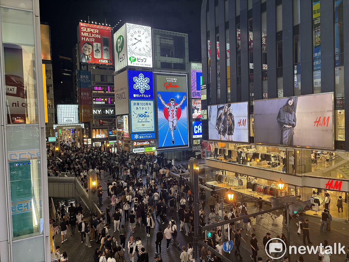 「副首都」構想法案大本營在大阪之日本維新會的核心政策，並於24日晚間在日本參議院表決通過，圖為大阪知名觀光景點道頓堀。 圖：詹家威/攝（資料照）