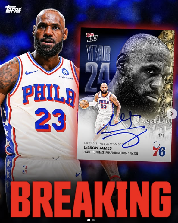 41歲美國NBA球星詹姆斯確定加盟費城76人。 圖/取自LeBron James IG