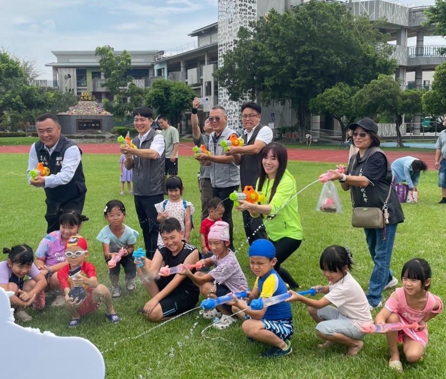 嘉義縣農會今 ( 25 ) 日在大林國小舉辦「豆你玩一夏．食農水樂園」。 圖 : 嘉義縣政府/提供