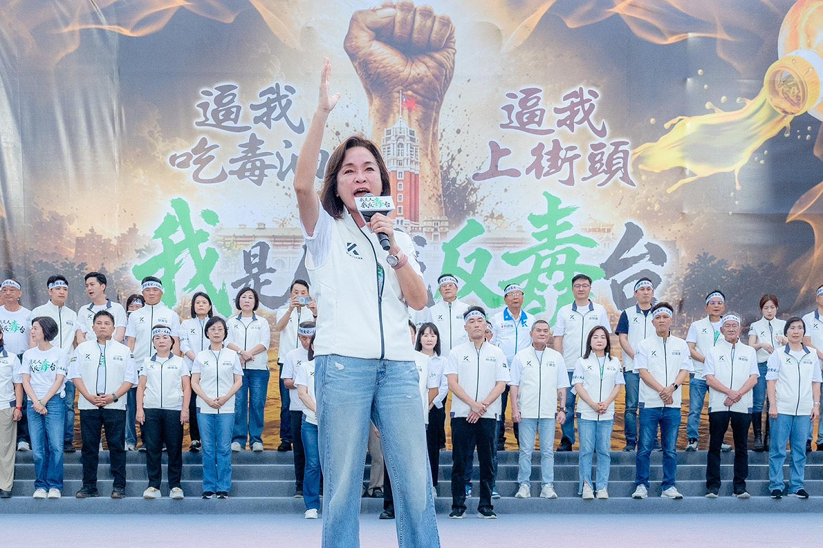 柯志恩登場表示，連人民每天最基本的餐桌安全都守不住的政府，又如何能保護台灣？。 圖：柯志恩競辦／提供