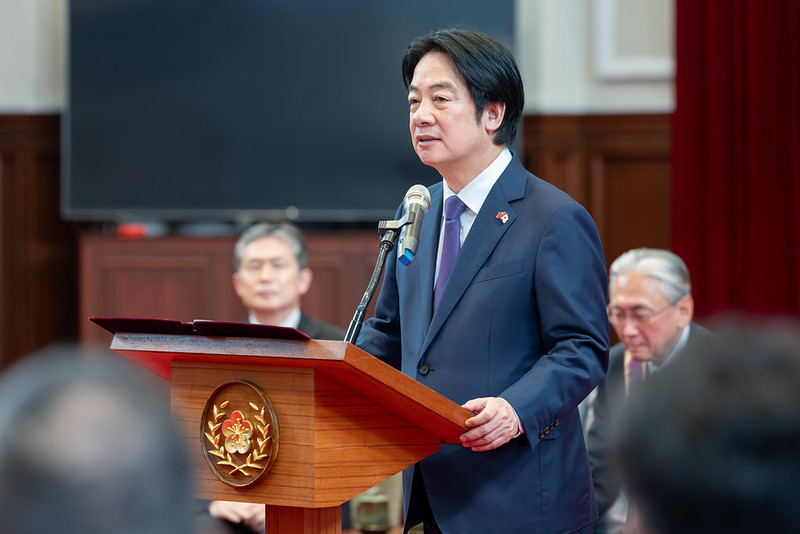 賴清德總統表示，長久以來，我們都看到古屋會長為深化台日關係努力奔走的身影。 圖：總統府提供