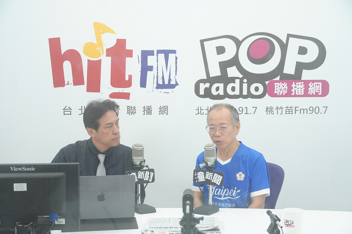 《POP撞新聞》黃暐瀚28日上午訪問前政務委員張景森。 圖：《POP撞新聞》提供