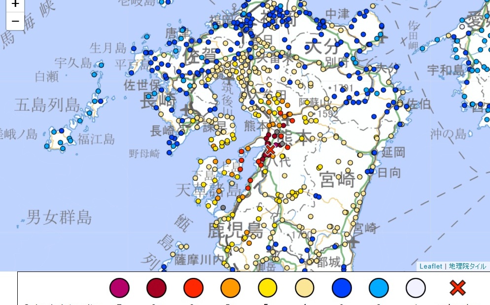 熊本「震度7」地震創紀錄 阪神大地震以來第8度測到、熊本就占3次