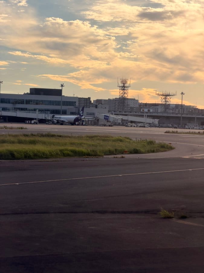 熊本市長大西一史在社群X宣布，已從台灣搭機抵達福岡機場。 取自大西一史社群X