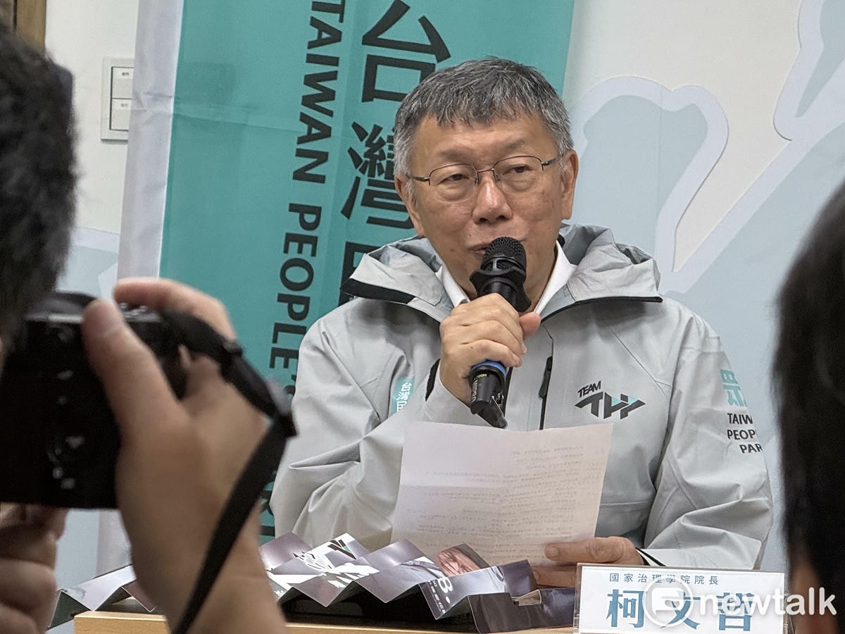 民眾黨創黨主席柯文哲。 圖：周煊惠 / 攝