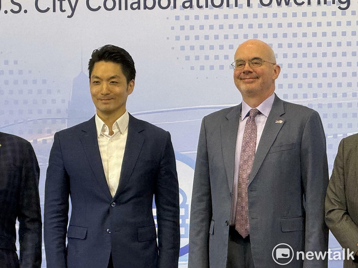 台北市長蔣萬安與AIT處長谷立言今出席2026台美城市產業商機媒合會。 圖：周煊惠 / 攝