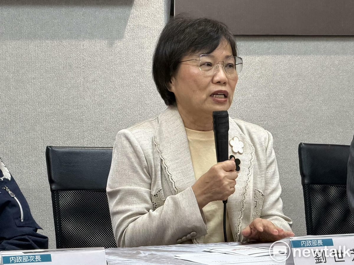 內政部長劉世芳。 資料照：高逸帆／攝