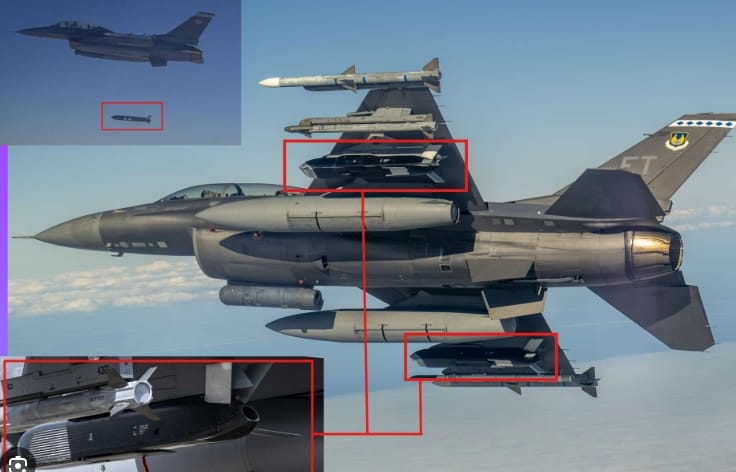 美軍AGM-188A 鏽蝕匕首長程巡弋飛彈安置在F-16戰機上。 圖 : 翻攝自Army Recognition