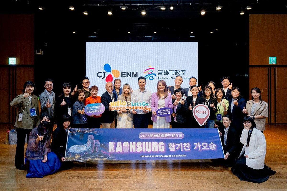 高雄國際觀光隊拜會韓國最具代表性的娛樂與文化內容企業CJ ENM。 圖：高雄市觀光局／提供