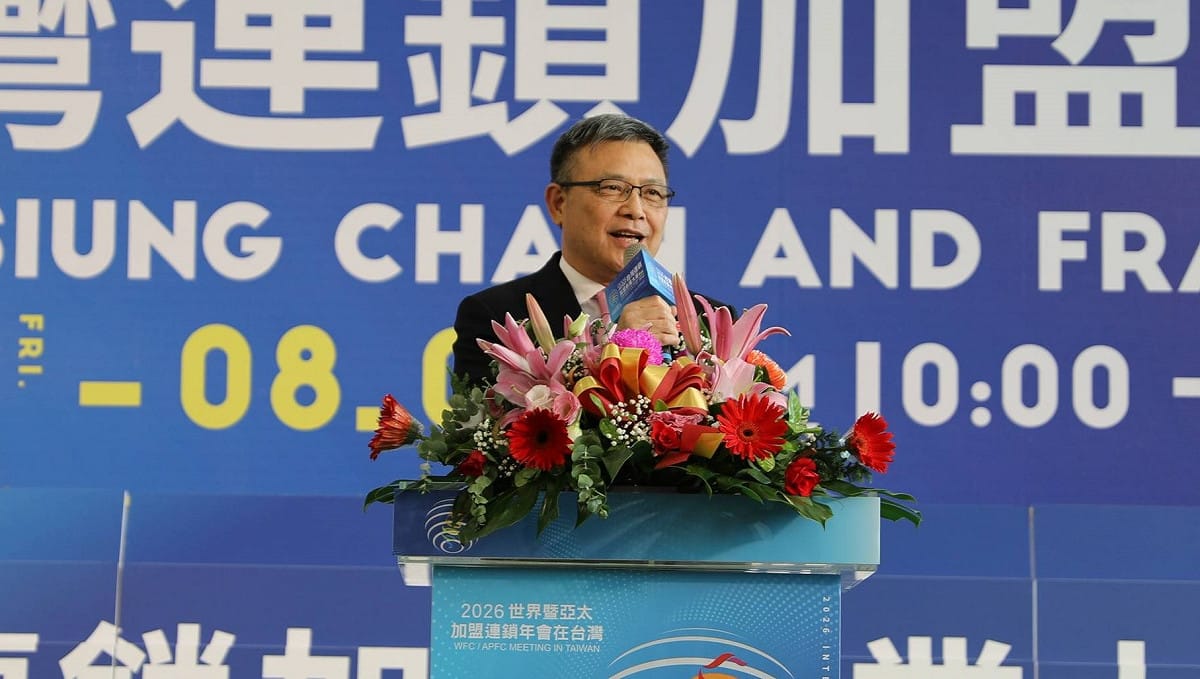 吳永強表示， 加盟展不只是創業平台，更肩負為今年世界連鎖加盟年會暖身的重要任 圖：台灣連鎖加盟促進協會／提供