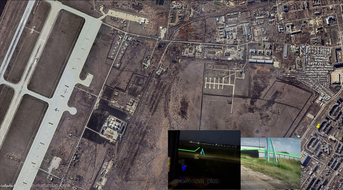 俄羅斯薩拉托夫州恩格斯-2 ( Engels-2 ) 空軍基地遭無人機襲擊。 圖：翻攝自 X @Burak_Keskin85