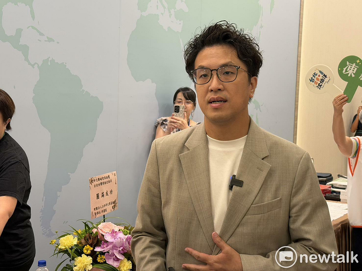 民進黨台北市長參選人沈伯洋。 圖：高逸帆／攝