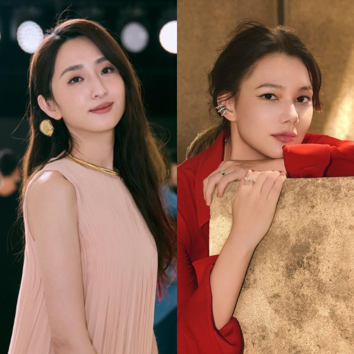柯佳嬿(左)、紀培慧等人皆發聲力挺公視。 圖：翻攝自柯佳嬿、紀培慧IG