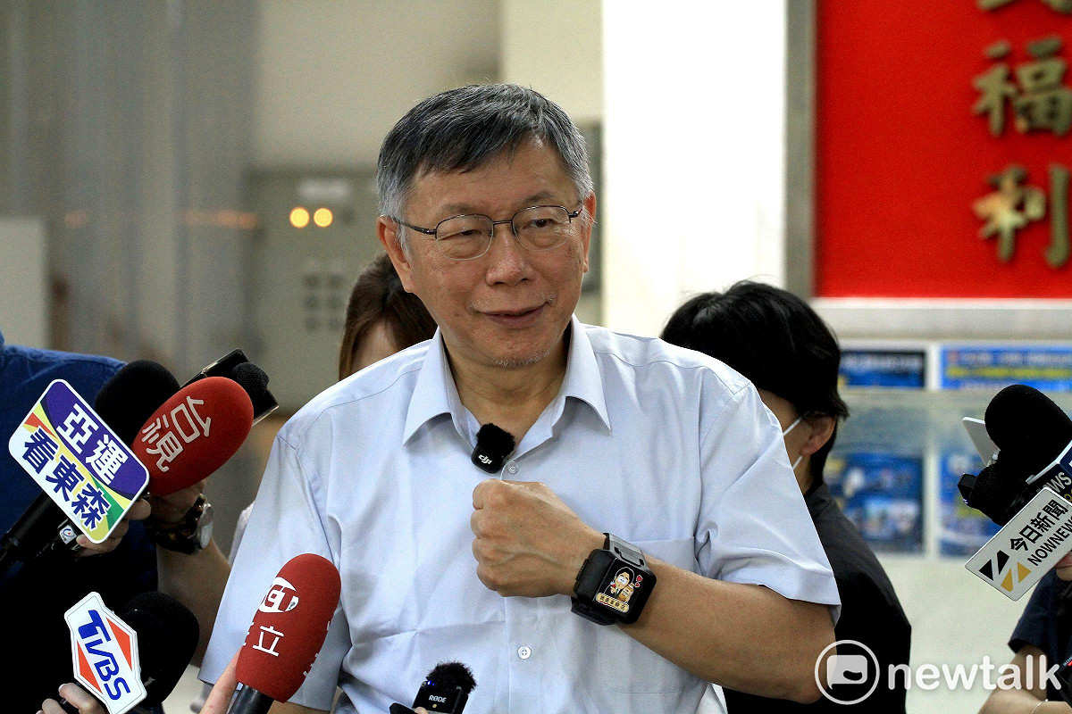 民眾黨創黨主席柯文哲今改裝設電子手環。 圖：周煊惠／攝（資料照）