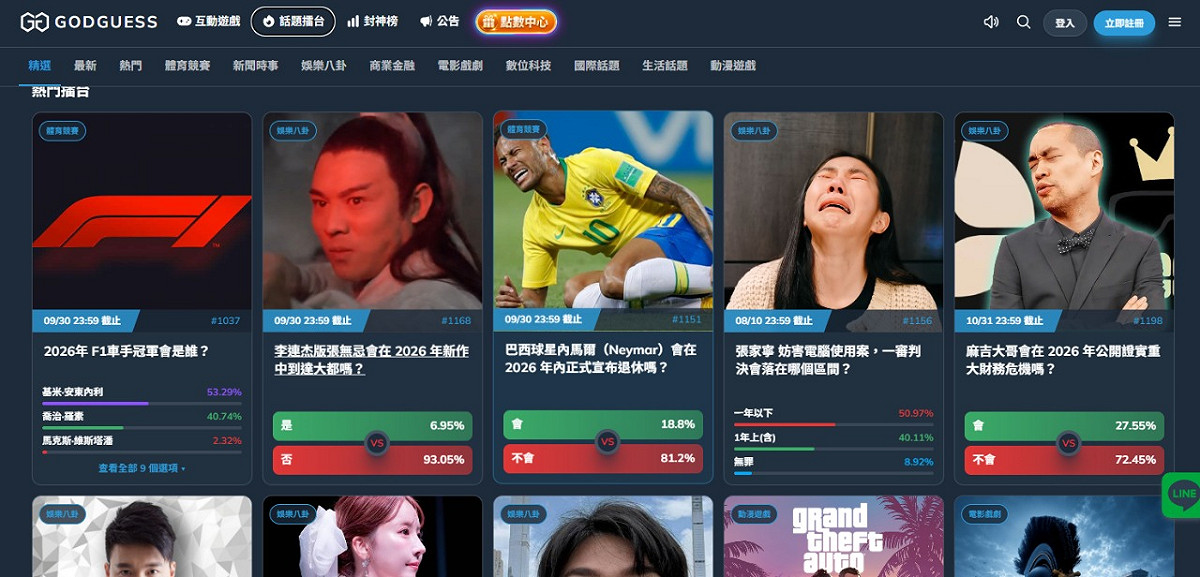 號稱「台版 Polymarket」的全新娛樂平台「GodGuess 神猜」，要給台灣玩家截然不同的時事互動新體驗。 圖：神威數位/提供