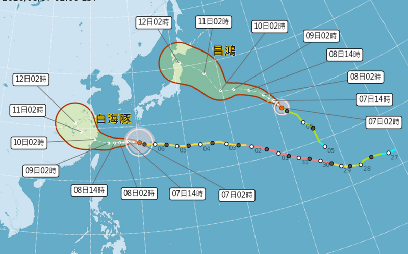 7縣市大雨特報！中颱白海豚週末最靠近台灣估今發海警 父親節有雨