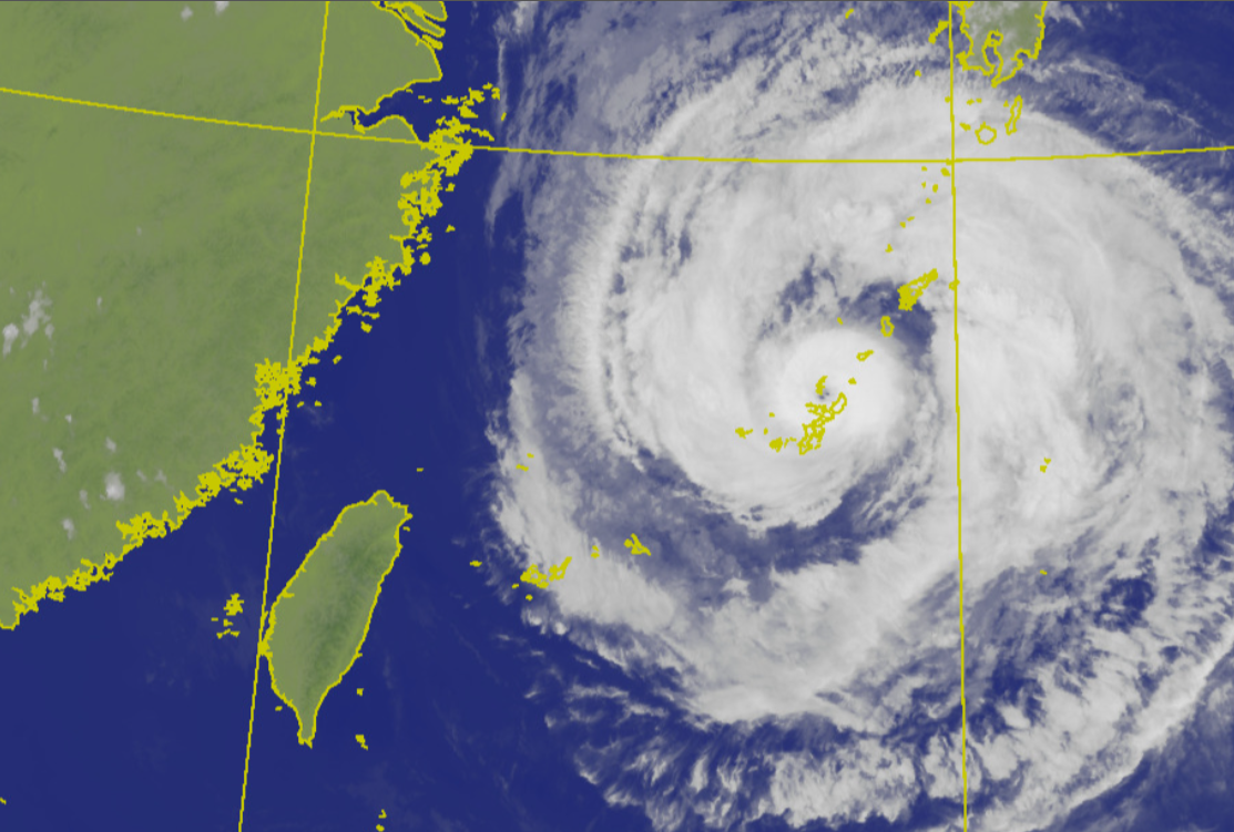 白海豚颱風衛星雲圖。 圖：中央氣象署