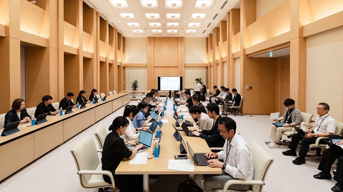 高雄府與東京都團隊聚焦智慧城市、AI應用議題深入交流。 圖：翻攝自網路