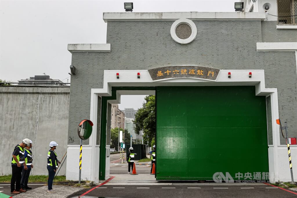 圖為台北市基16號水門。（中央社檔案照片）