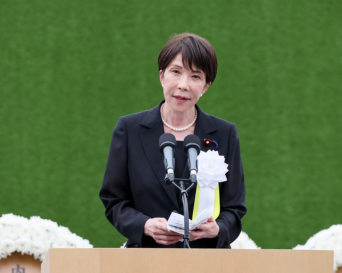日本首相高市早苗9日出席長崎原爆和平紀念儀式，並發表致辭。 圖：翻攝自@takaichi_sanae Ｘ